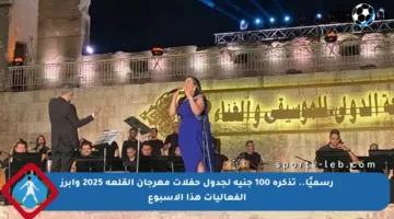 رسميًا.. تذكرة 100 جنيه لجدول حفلات مهرجان القلعة 2025 وأبرز الفعاليات هذا الأسبوع